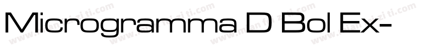 Microgramma D Bol Ex字体转换